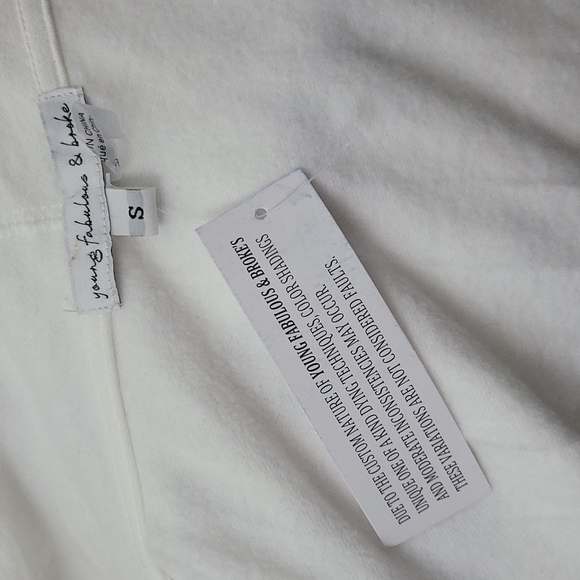Young Fabulous & Broke White Open Front Waterfall Cardigan Size S NWT - Picture 12 of 13